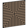 Mexen Linea 02 Akusztikus fali panel 60 x 60 cm (4 db), filc 9 mm, műszaki furnér, Világos Dió - S110-60607-02-047