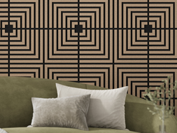 Mexen Linea 02 panou de perete acustic 60 x 60 cm (4 buc.), fetru 9 mm, furnir tehnic, Nuc Deschis - S110-60607-02-047