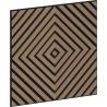 Mexen Linea 03 panou acustic de perete 60 x 60 cm (4 buc.), fetru 9 mm, furnir tehnic, Nuc Deschis - S110-60607-03-047