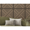 Mexen Linea 05 panou de perete acustic 60 x 60 cm (4 buc.), pâslă 9 mm, furnir tehnic, Nuc Deschis - S110-60607-05-047