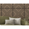 Mexen Linea 06 Akusztikus falpanel 60 x 60 cm (4 db), 9 mm filc, technikai furnér, világos dió - S110-60607-06-047