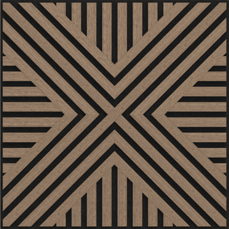 Mexen Linea 06 Akusztikus falpanel 60 x 60 cm (4 db), 9 mm filc, technikai furnér, világos dió - S110-60607-06-047