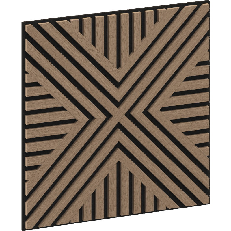 Mexen Linea 06 Akusztikus falpanel 60 x 60 cm (4 db), 9 mm filc, technikai furnér, világos dió - S110-60607-06-047