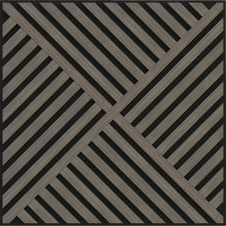 Mexen Linea 08 panou de perete acustic 60 x 60 cm (4 buc.), fetru 9 mm, furnir tehnic, Stejar Gri - S110-60607-08-043