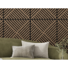 Mexen Linea 08 panou de perete acustic 60 x 60 cm (4 buc.), fetru 9 mm, furnir tehnic, Nuc închis - S110-60607-08-044