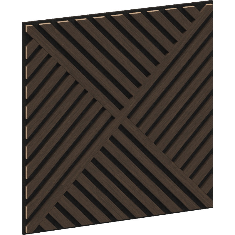 Mexen Linea 08 panou de perete acustic 60 x 60 cm (4 buc.), fetru 9 mm, furnir tehnic, Stejar Mocca - S110-60607-08-045