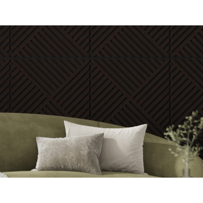 Mexen Linea 08 panou de perete acustic 60 x 60 cm (4 buc.), fetru 9 mm, furnir tehnologic, Stejar Negru - S110-60607-08-046