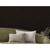 Mexen Linea 08 Akusztikus falpanel 60 x 60 cm (4 db), 9 mm filc, technikai furnér, Fekete Tölgy - S110-60607-08-046