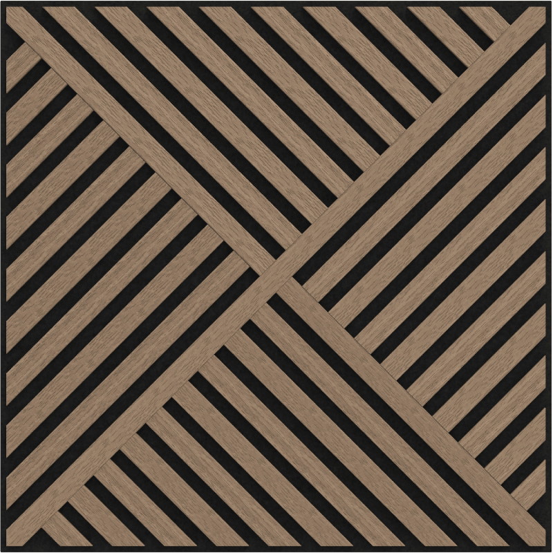 Mexen Linea 08 panou de perete acustic 60 x 60 cm (4buc.), fetru 9 mm, furnir tehnic, Nuc Deschis - S110-60607-08-047