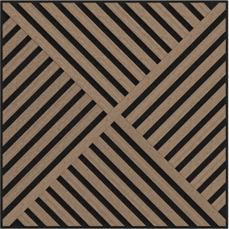 Mexen Linea 08 panou de perete acustic 60 x 60 cm (4buc.), fetru 9 mm, furnir tehnic, Nuc Deschis - S110-60607-08-047