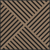 Mexen Linea 08 Akusztikus fali panel 60 x 60 cm (4 darab), 9 mm filc, technikai furnér, Világos Dió - S110-60607-08-047