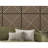 Mexen Linea 08 Akusztikus fali panel 60 x 60 cm (4 darab), 9 mm filc, technikai furnér, Világos Dió - S110-60607-08-047