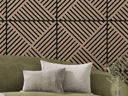 Mexen Linea 08 panou de perete acustic 60 x 60 cm (4buc.), fetru 9 mm, furnir tehnic, Nuc Deschis - S110-60607-08-047