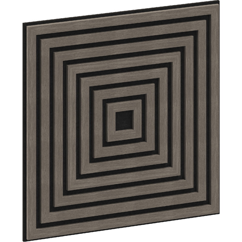 Mexen Linea 13 akusztiaki fali panel 60 x 60 cm (4 db), filc 9 mm, műszaki furnér, Szürke Tölgy - S110-60607-13-043