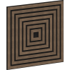 Mexen Linea 13 akusztikus falpanel 60 x 60 cm (4 db), 9 mm filc, technikai furnér, Sötét Dió - S110-60607-13-044