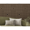 Mexen Linea 13 panou de perete acustic 60 x 60 cm (4 buc.), fetru 9 mm, furnir tehnic, Nuc Închis - S110-60607-13-044
