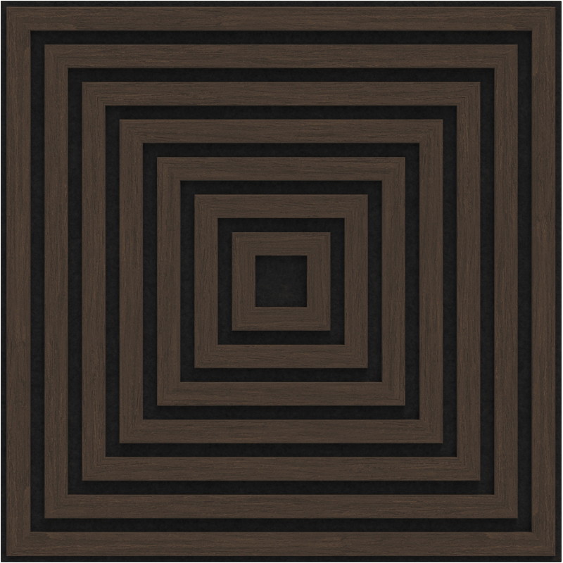 Mexen Linea 13 panou de perete acustic 60 x 60 cm (4 buc.), fetru 9 mm, furnir tehnic, Stejar Mocca - S110-60607-13-045