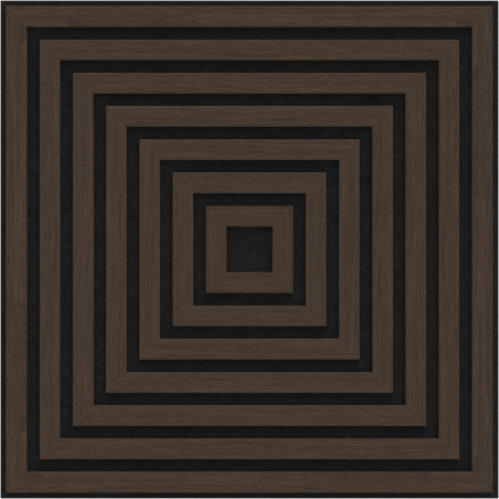 Mexen Linea 13 panou de perete acustic 60 x 60 cm (4 buc.), fetru 9 mm, furnir tehnic, Stejar Mocca - S110-60607-13-045