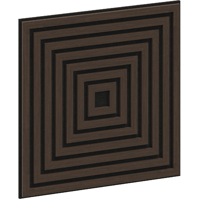 Mexen Linea 13 panou de perete acustic 60 x 60 cm (4 buc.), fetru 9 mm, furnir tehnic, Stejar Mocca - S110-60607-13-045