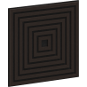 Mexen Linea 13 akusztiaki fali panel 60 x 60 cm (4 db), 9 mm filc, technikai furnér, Fekete Tölgy - S110-60607-13-046