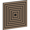Mexen Linea 13 panou de perete acustic 60 x 60 cm (4 buc.), fetru 9 mm, furnir tehnic, Nuc Deschis - S110-60607-13-047