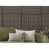 Mexen Linea 15 Akusztikus fali panel 60 x 60 cm (4 db), filc 9 mm, technikai furnér, Szürke Tölgy - S110-60607-15-043