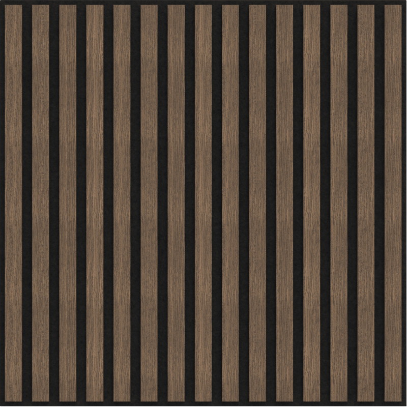 Mexen Linea 15 panou de perete acustic 60 x 60 cm (4 buc.), fetru 9 mm, furnir tehnic, Nuc Întunecat - S110-60607-15-044