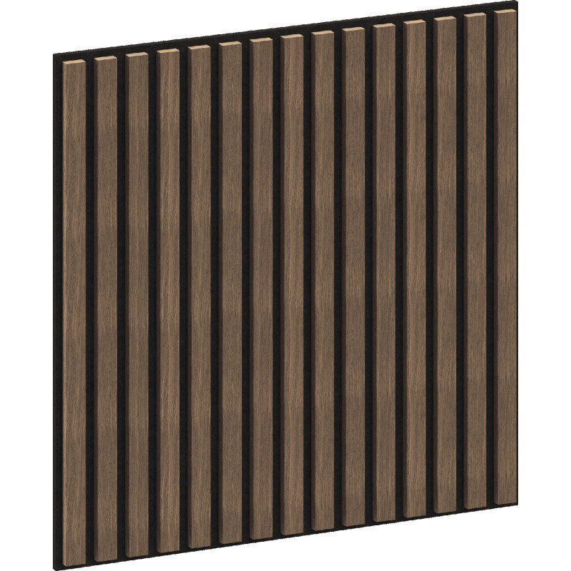 Mexen Linea 15 panou de perete acustic 60 x 60 cm (4 buc.), fetru 9 mm, furnir tehnic, Nuc Întunecat - S110-60607-15-044