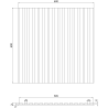Mexen Linea 15 akusztikai falpanel 60 x 60 cm (4db.), filc 9 mm, műszaki furnér, Sötét Dió - S110-60607-15-044