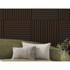 Mexen Linea 15 panou de perete acustic 60 x 60 cm (4 buc.), fetru 9 mm, furnir tehnic, Stejar Mocca - S110-60607-15-045