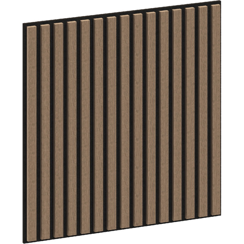 Mexen Linea 15 akusztikus fali panel 60 x 60 cm (4 darab), 9 mm filc, műszaki furnér, Világos Dió - S110-60607-15-047