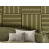 Mexen Linea 15 60 x 60 cm-es (4 db-os), 9 mm vastag filc, technikai furnér, Arany akusztikus fali panel - S110-60607-15-057
