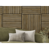 Mexen Linea 15 panou de perete acustic 60 x 60 cm (4 buc.), fetru 9 mm, furnir tehnic, Stejar Miere - S110-60607-15-066