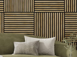 Mexen Linea 15 akusztikai fali panel 60 x 60 cm (4 db), filc 9 mm, műszaki furnér, Mézes Tölgy - S110-60607-15-066