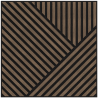 Mexen Linea 25 akusztikus falpanel 60 x 60 cm (4db), 9 mm filc, technikai furnér, Sötét Dió - S110-60607-25-044