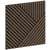 Mexen Linea 25 panou de perete acustic 60 x 60 cm (4 buc.), fetru 9 mm, furnir tehnic, Nuc Întunecat - S110-60607-25-044