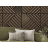 Mexen Linea 25 panou de perete acustic 60 x 60 cm (4 buc.), fetru 9 mm, furnir tehnic, Nuc Întunecat - S110-60607-25-044