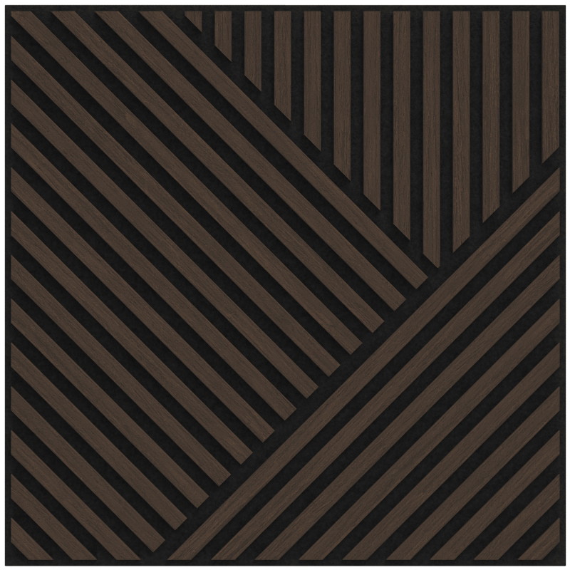 Mexen Linea 25 panou de perete acustic 60 x 60 cm (4 buc.), fetru 9 mm, furnir tehnic, Stejar Mocca - S110-60607-25-045