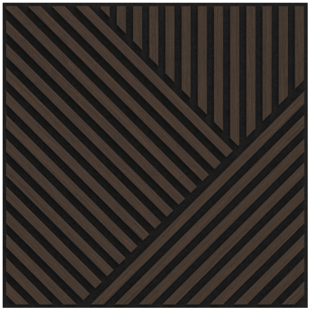 Mexen Linea 25 panou de perete acustic 60 x 60 cm (4 buc.), fetru 9 mm, furnir tehnic, Stejar Mocca - S110-60607-25-045