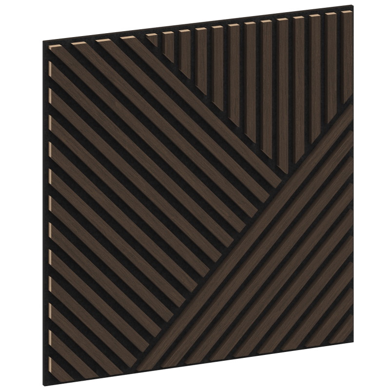 Mexen Linea 25 panou de perete acustic 60 x 60 cm (4 buc.), fetru 9 mm, furnir tehnic, Stejar Mocca - S110-60607-25-045