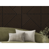 Mexen Linea 25 akusztiikus fali panel 60 x 60 cm (4 db), 9 mm filc, műszaki furnér, Mocca Tölgy - S110-60607-25-045