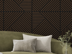 Mexen Linea 25 akusztiikus fali panel 60 x 60 cm (4 db), 9 mm filc, műszaki furnér, Mocca Tölgy - S110-60607-25-045