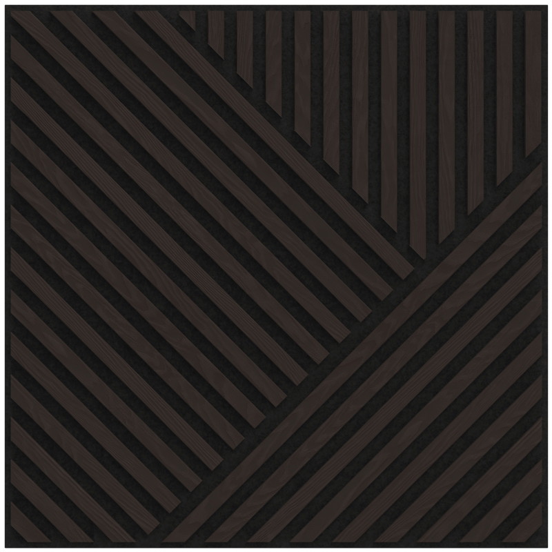 Mexen Linea 25 panou de perete acustic 60 x 60 cm (4 buc.), fetru 9 mm, furnir tehnic, Stejar Negru - S110-60607-25-046