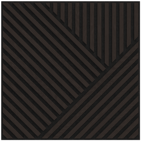 Mexen Linea 25 panou de perete acustic 60 x 60 cm (4 buc.), fetru 9 mm, furnir tehnic, Stejar Negru - S110-60607-25-046