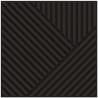 Mexen Linea 25 Akusztikus falpanel 60 x 60 cm (4 db), 9 mm filc, technikai furnér, Fekete Tölgy - S110-60607-25-046