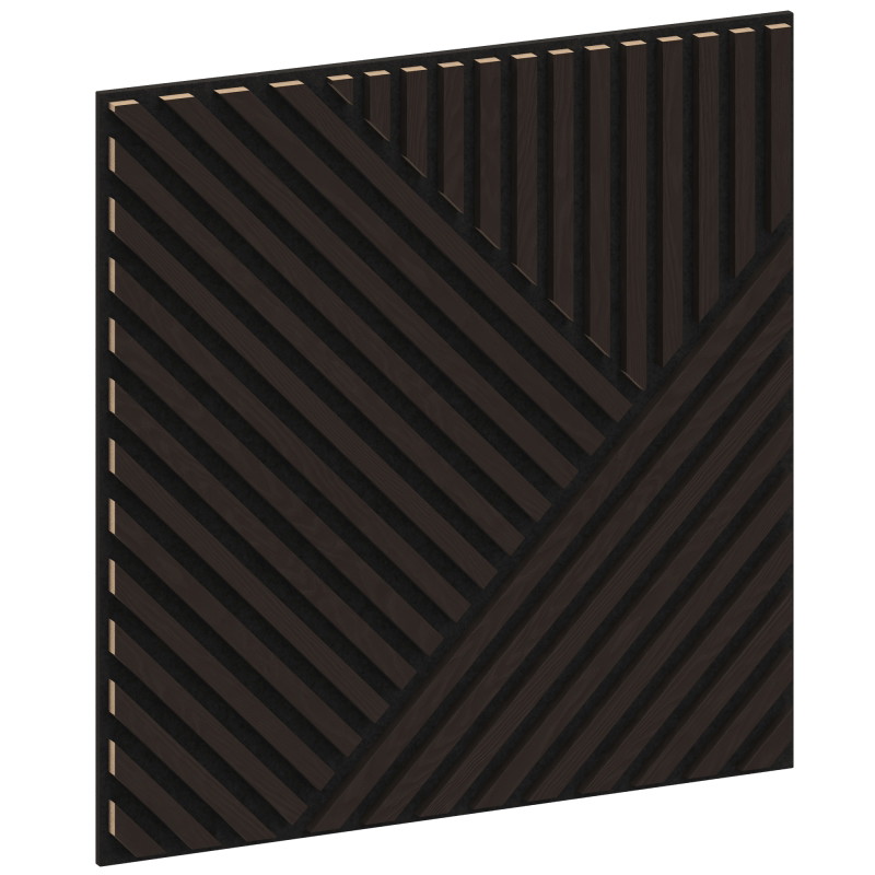 Mexen Linea 25 panou de perete acustic 60 x 60 cm (4 buc.), fetru 9 mm, furnir tehnic, Stejar Negru - S110-60607-25-046