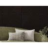 Mexen Linea 25 Akusztikus falpanel 60 x 60 cm (4 db), 9 mm filc, technikai furnér, Fekete Tölgy - S110-60607-25-046