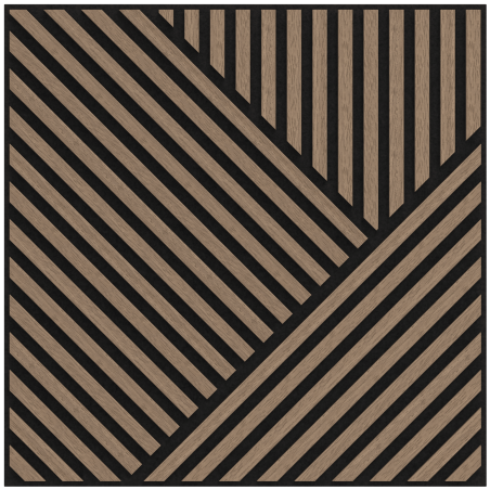 Mexen Linea 25 akuszitikus falpanel 60 x 60 cm (4 db), filc 9 mm, műszaki furnér, Világos Dió - S110-60607-25-047