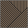 Mexen Linea 25 panou de perete acustic 60 x 60 cm (4 buc.), fetru 9 mm, furnir tehnic, Nuc Deschis - S110-60607-25-047