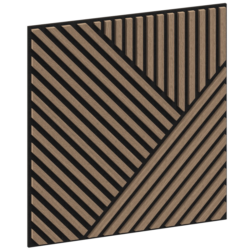 Mexen Linea 25 panou de perete acustic 60 x 60 cm (4 buc.), fetru 9 mm, furnir tehnic, Nuc Deschis - S110-60607-25-047